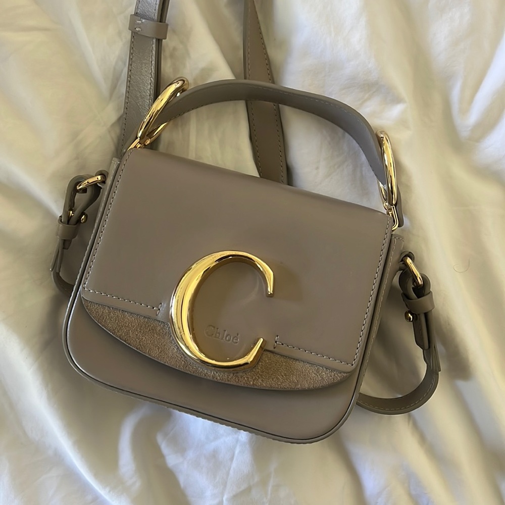 Chloe “C” crossbody with top handle